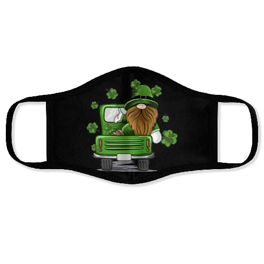 Principal Crew Gnomies Truck St Patrick Teacher Face Masks