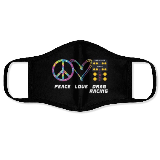 Drag Racing Race Car Girl Retro Face Masks