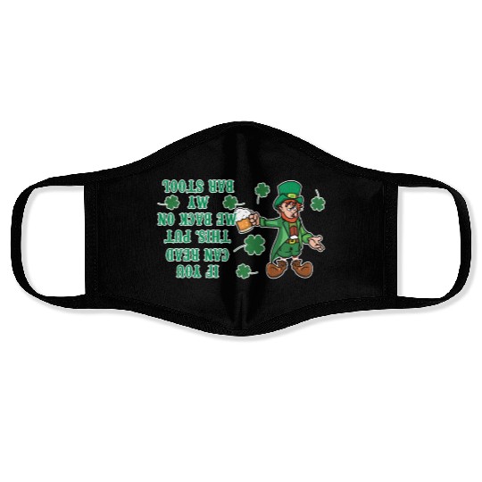Funny Drunk Paddy Shamrock Saint Patrick Day Face Masks