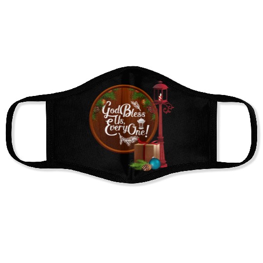 A Christmas Carol Charles Dickens God Bless Us Eve Face Masks
