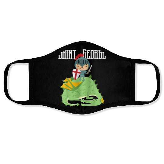 St. George and the Dragon Catholic Saint Kids Boys Face Masks