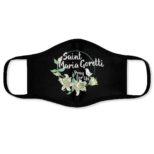 St. Maria Goretti Purity Catholic Saints Lily Symb Face Masks