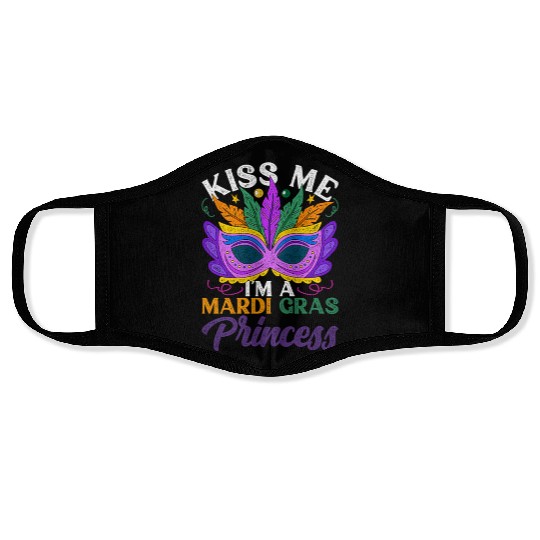 Mardi Gras - Kiss Me I’m a Mardi Gras Princess Face Masks