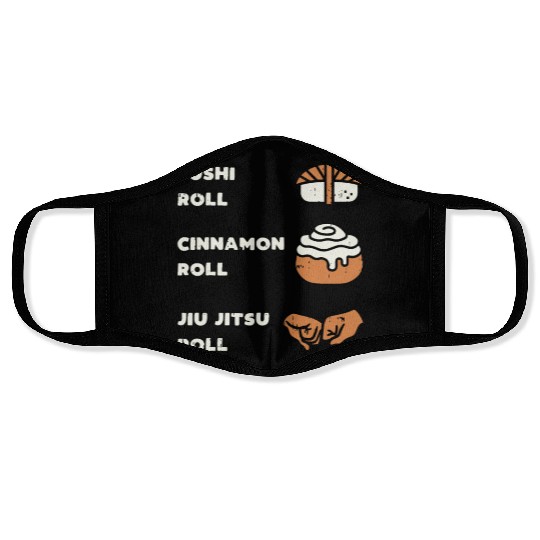 Sushi Cinnamon Jiu Jitsu Roll Funny BJJ Sports FF Band Face Masks