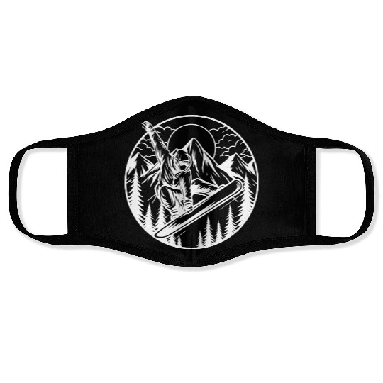 Snowboarder, Snowboarding, Snowboard, Sport Winter Face Masks