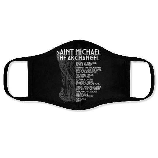 Saint Michael the Archangel Prayer Catholic Tradit Face Masks