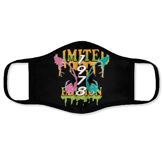 1978 Born Limited Edition Butterfly Gift Face Masks