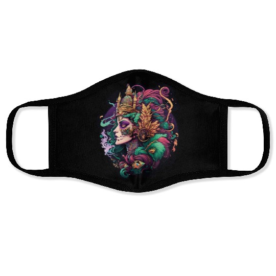 Mardi Gras Mask Queen Face Masks