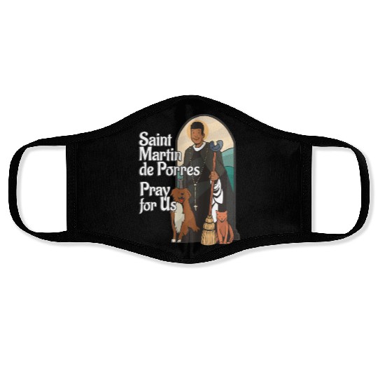St Martin de Porres African American Black Saints Face Masks