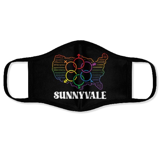 Sunnyvale Pride Month Pride Flag LGBT Community LG Face Masks