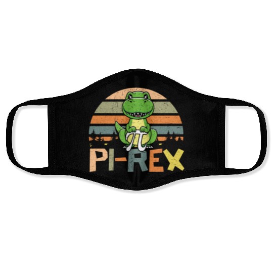 Pi-rex Dinosaur Math Teacher Mathematician Pi Day Face Masks
