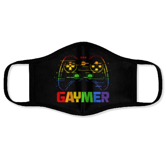 Gaymer LGBT Rainbow Flag Face Masks