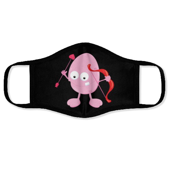 Kids Valentines Day Valentine Light Pink Monster Face Masks