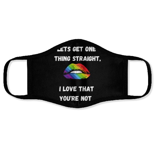 lesbian lgbtq pride valentine day 202 valentines Face Masks