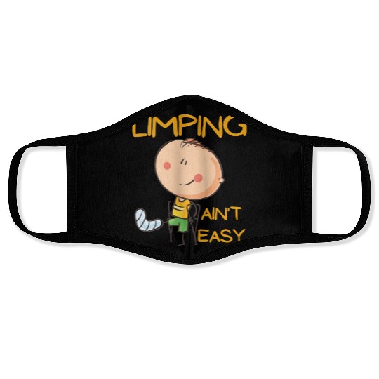 Limping Ain't Easy Physical Therapy Face Masks
