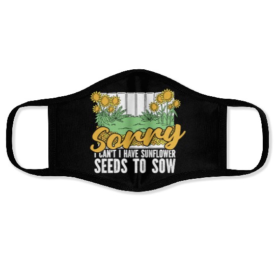 Sunflower Gardening Beautiful Face Masks