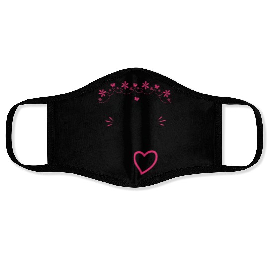 Love with My WIFE Cute Valentine day Mom to Be Val Face Masks