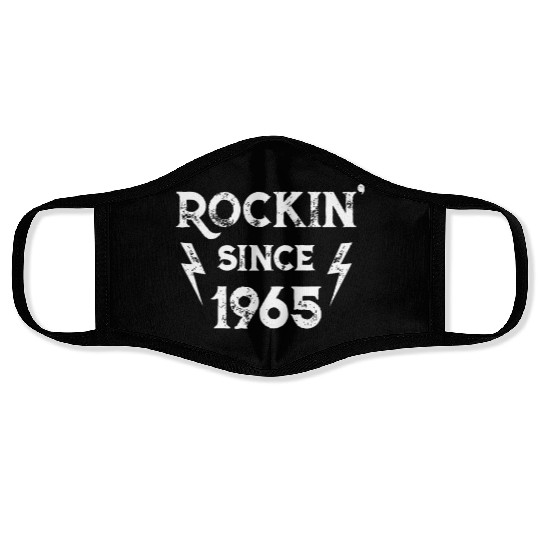 57 Year Old: Classic Rock 1965 57th Birthdayfantas Face Masks