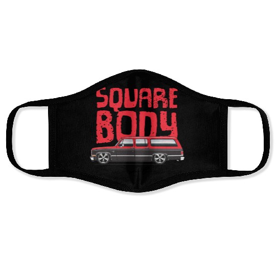 square Cardinal Red Face Masks