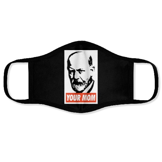 Sigmund Freud Your Mom Face Masks