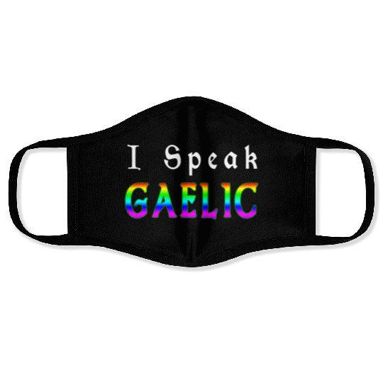 St Patricks Day Rainbow LGBT | I Speak Gaelic Face Masks