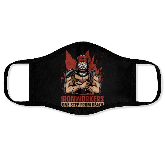 Ironworkers One Step From Death Metalworker Welder Face Masks