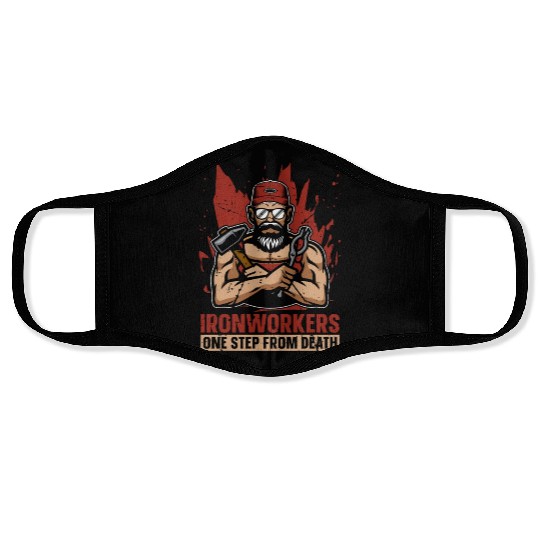 Ironworkers One Step From Death Metalworker Welder Face Masks