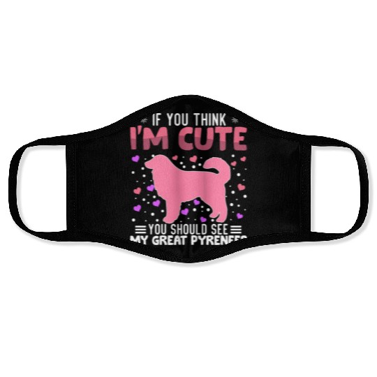 Great Pyrenees Heart Valentine's Day Animal For Face Masks