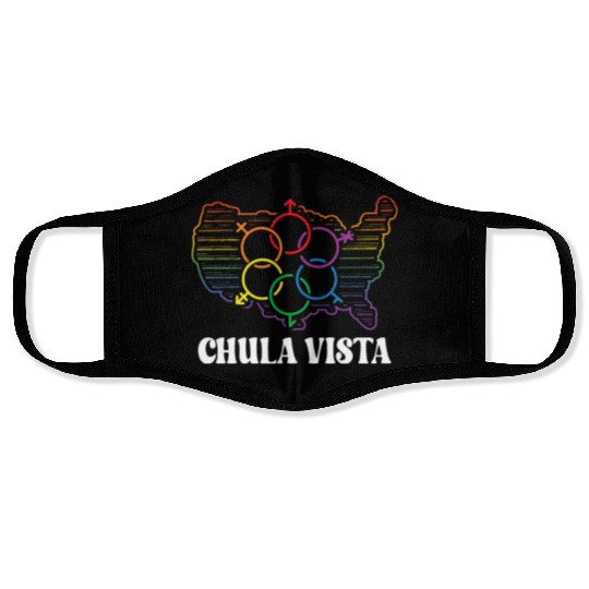 Chula Vista Pride Month Pride Flag LGBT Community Face Masks