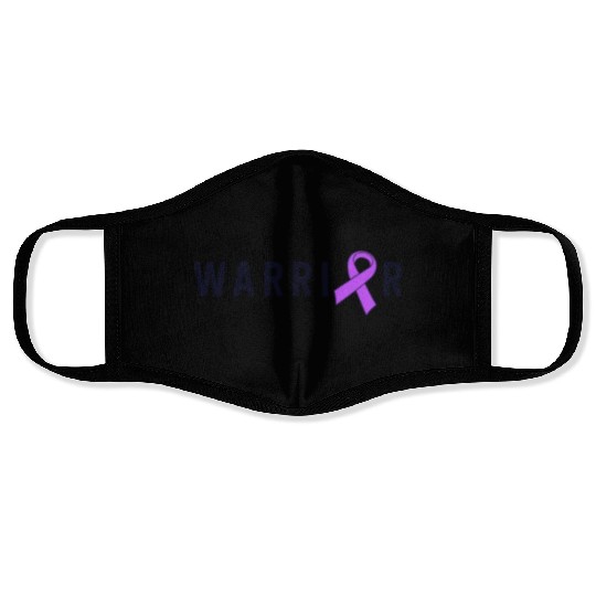 Epilepsy Warrior Men Dad Father Purple Ribbon Face Masks