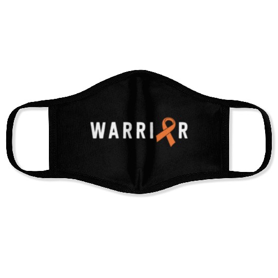 Leukemia Warrior Lymphoma Cancer Orange Ribbon Face Masks