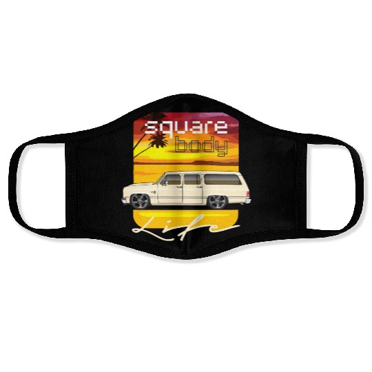 square Santa Fe Tan Face Masks