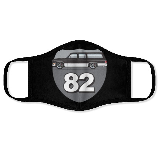 82 Midnight Black Face Masks