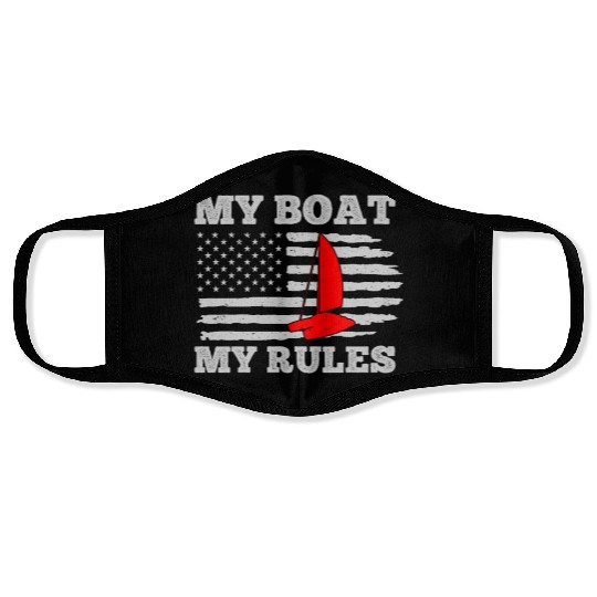 Catamaran Sailor My Boat My Rules Face Masks