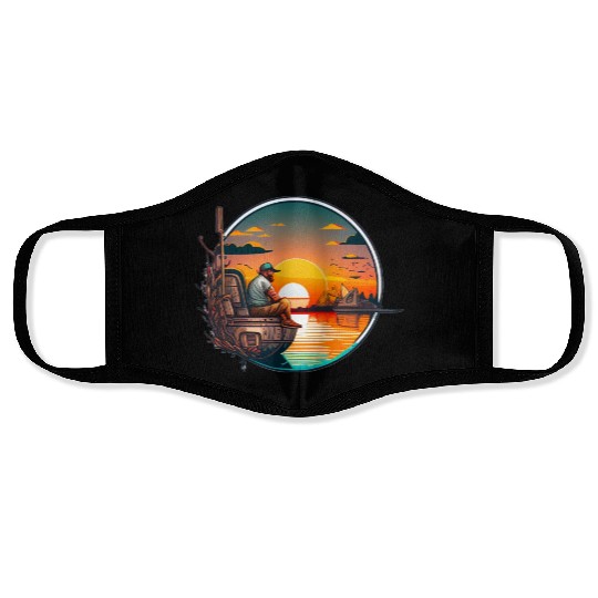 Peaceful Fishing Face Masks