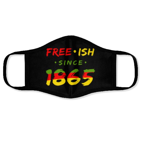 Juneteenth free since 1865 Black History US Africa Face Masks