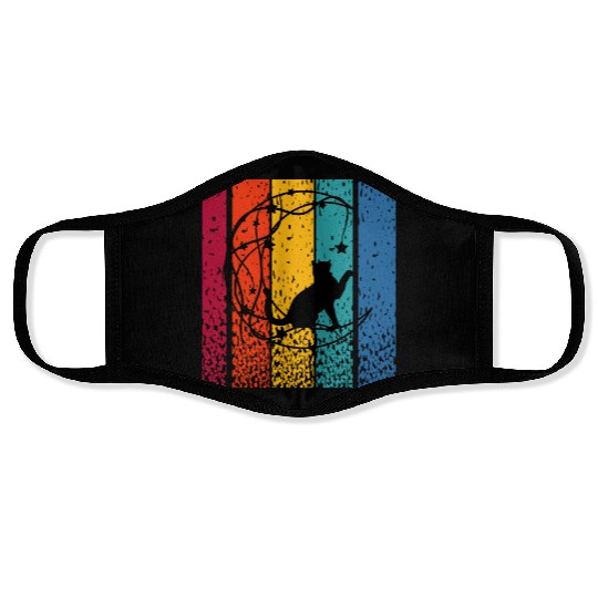 Cat Retro Creative Face Masks