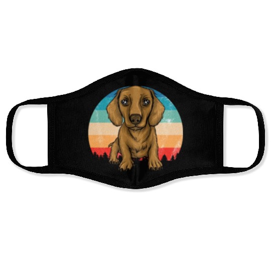 Dachshund Gift Dixie Wiener Doxie Dackel Face Masks