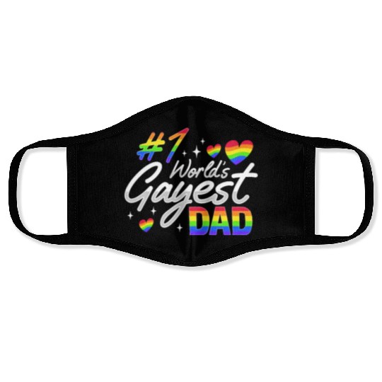 Gay Dad Pride LGBTQ Father Design for a Pride Face Masks
