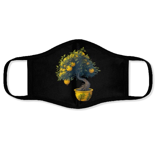 Lemon Bonsai Tree Face Masks