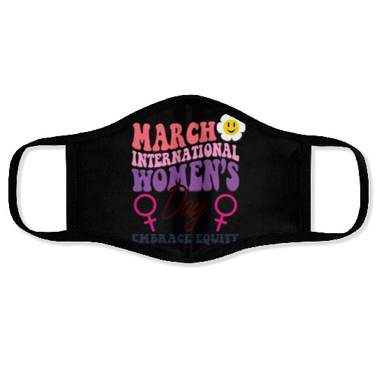 International Women's Day 2023 Theme Embrace Equit Face Masks