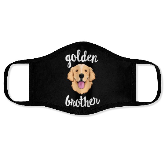 Golden Retriever Brother Sibling Family Dog Face Masks