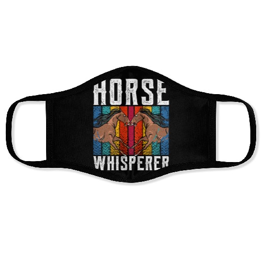 Horse Whisperer Equestrian Rider Riding Lover Face Masks