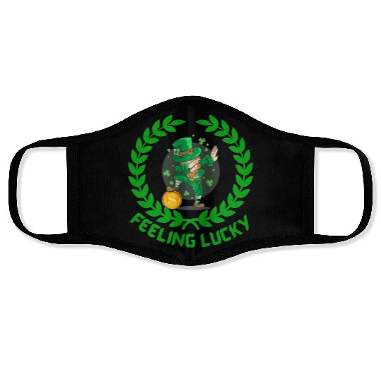 St Patricks day special feeling lucky Face Masks