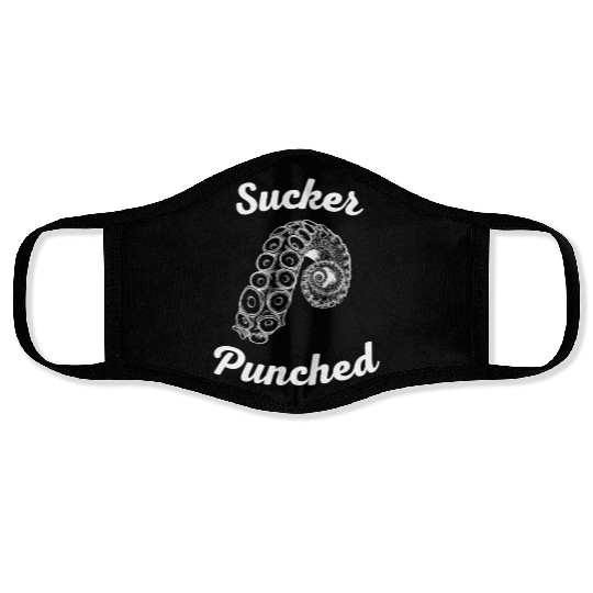 Octopus Sucker Punched Face Masks