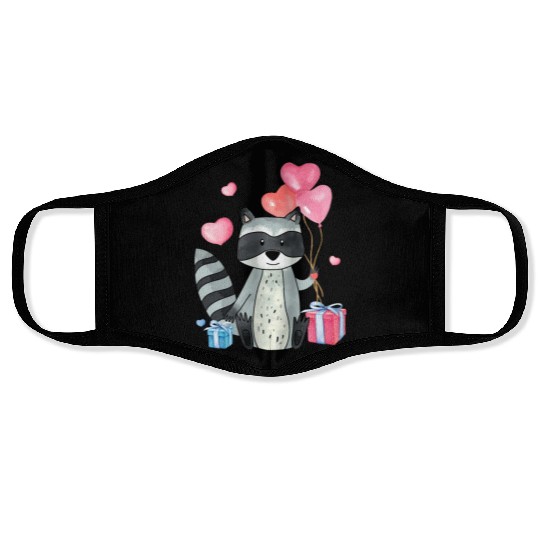 Raccoon Valentine Gift Raccoon Owner Trash Panda Face Masks