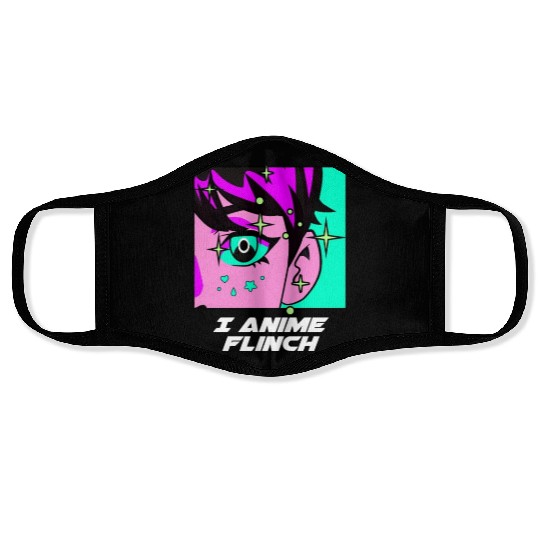 I Anime Flinch Funny Japanese Humor Japan Kawaii A Face Masks