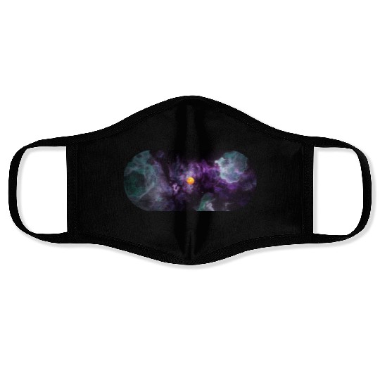 Unique 3D Nebula with Sun Face Masks