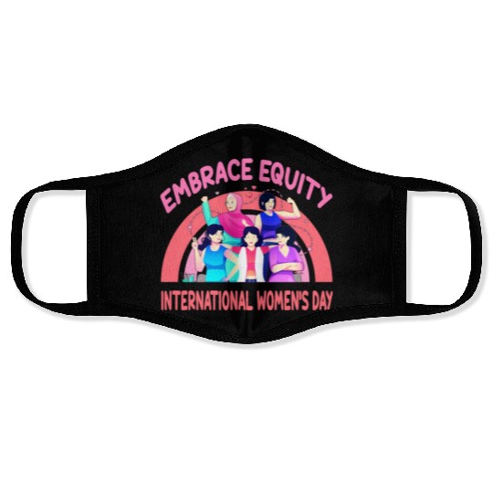 International Women's Day Embrace Equity Face Masks