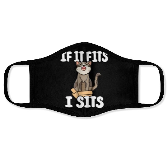 If It Fits I Sit Cute Canister Cat Fitness Animal Face Masks
